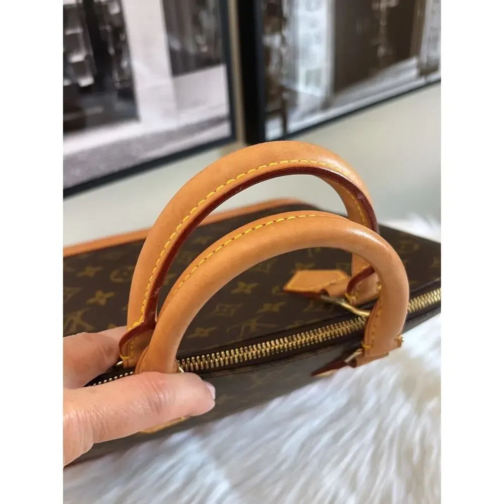Louis Vuitton Monogram Alma Satchel in Brown and Tan